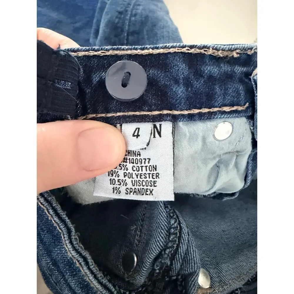 Hudson Girls Dark Wash Adjustable Waist Jeans Size 4